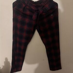 Abercrombie Kids Red and Black Plaid Pants